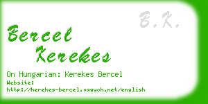 bercel kerekes business card